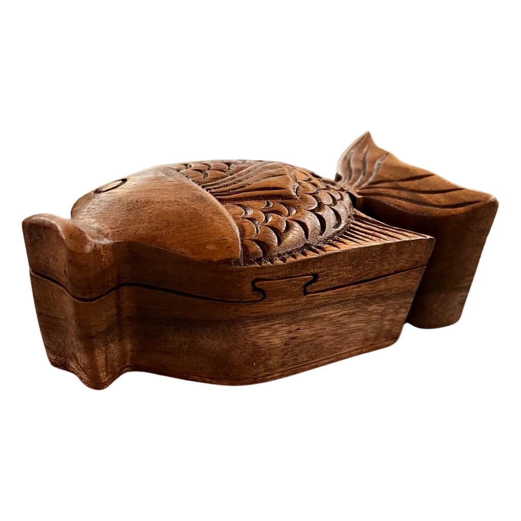 Fish Wooden Puzzle Box