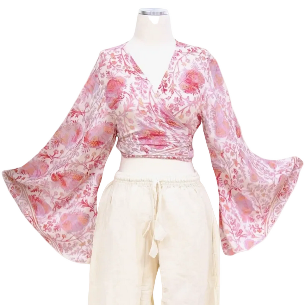 Tie Wrap Shirt with Gold Details