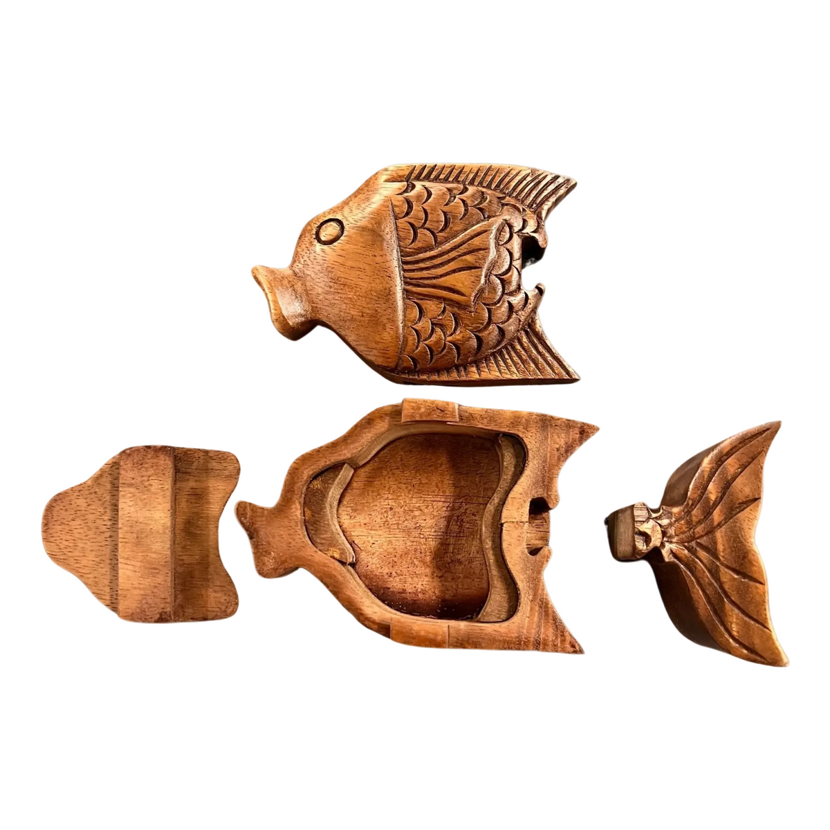 Fish Wooden Puzzle Box