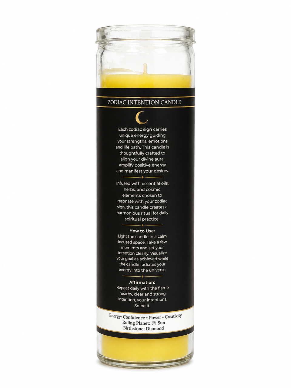 Glass Jar Candle Scented - Leo: The Lion