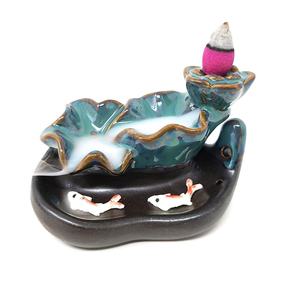 Koi Backflow Cone or Stick Incense Burner