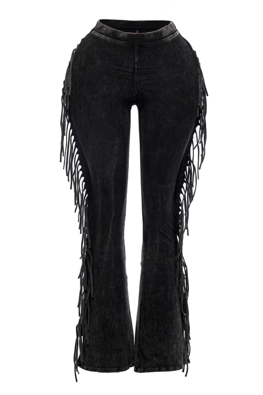Fringe detailed pants