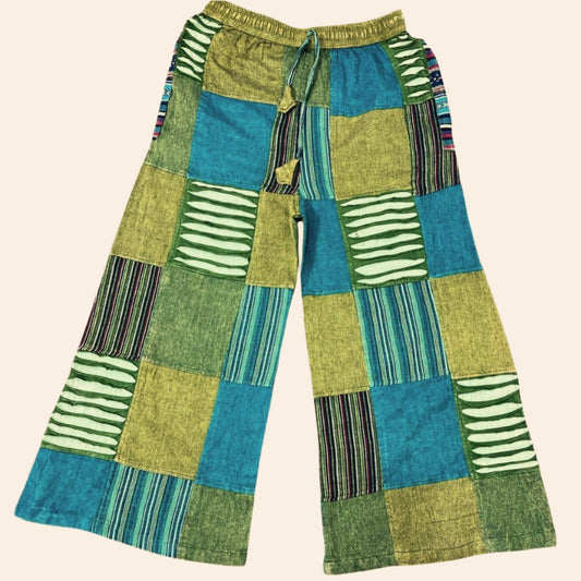 Blue/Green Palazzo Pant