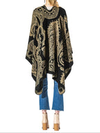Black and Tan Mandala Kimono