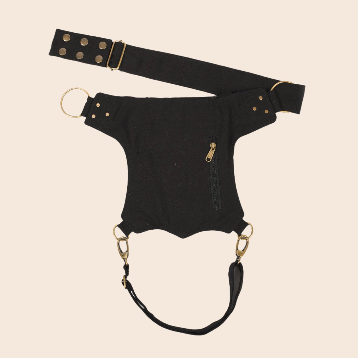 Bikers Sling-Hip Bag With thigh Belt