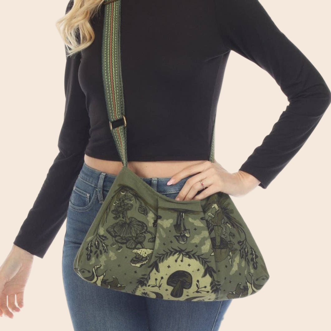 Mushroom Flower Print Bag