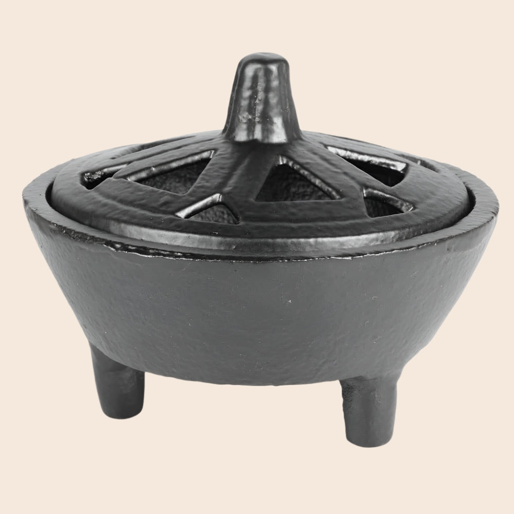 Cast Iron Cauldron With Slotted Top