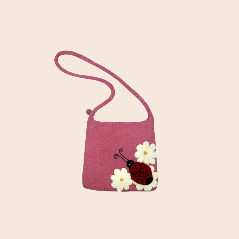 Lady Bug With Flower Cross Body Bag