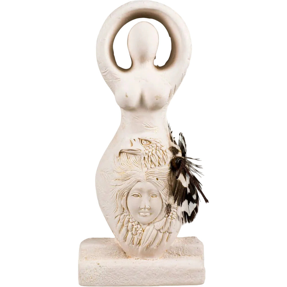 Gypsum Cement Figurine - Eagle Goddess 5.5"