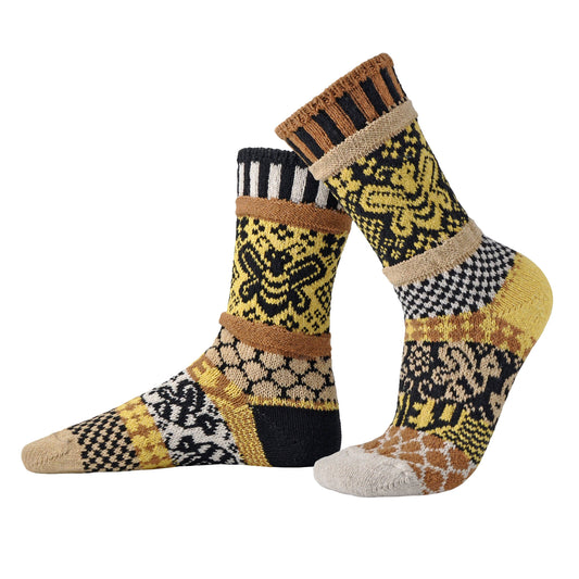 Honey Bee Crew Socks| USA Made Giveback Socks for Polinators