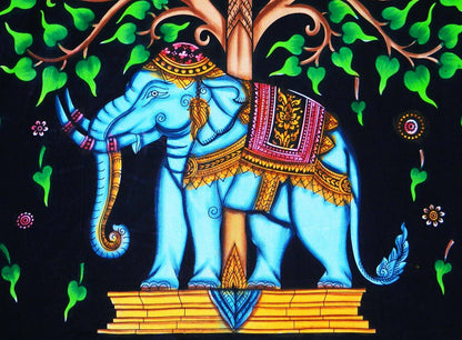 Elephant Tree Tapestry Wall Decor Beach Throw 80” X 50”