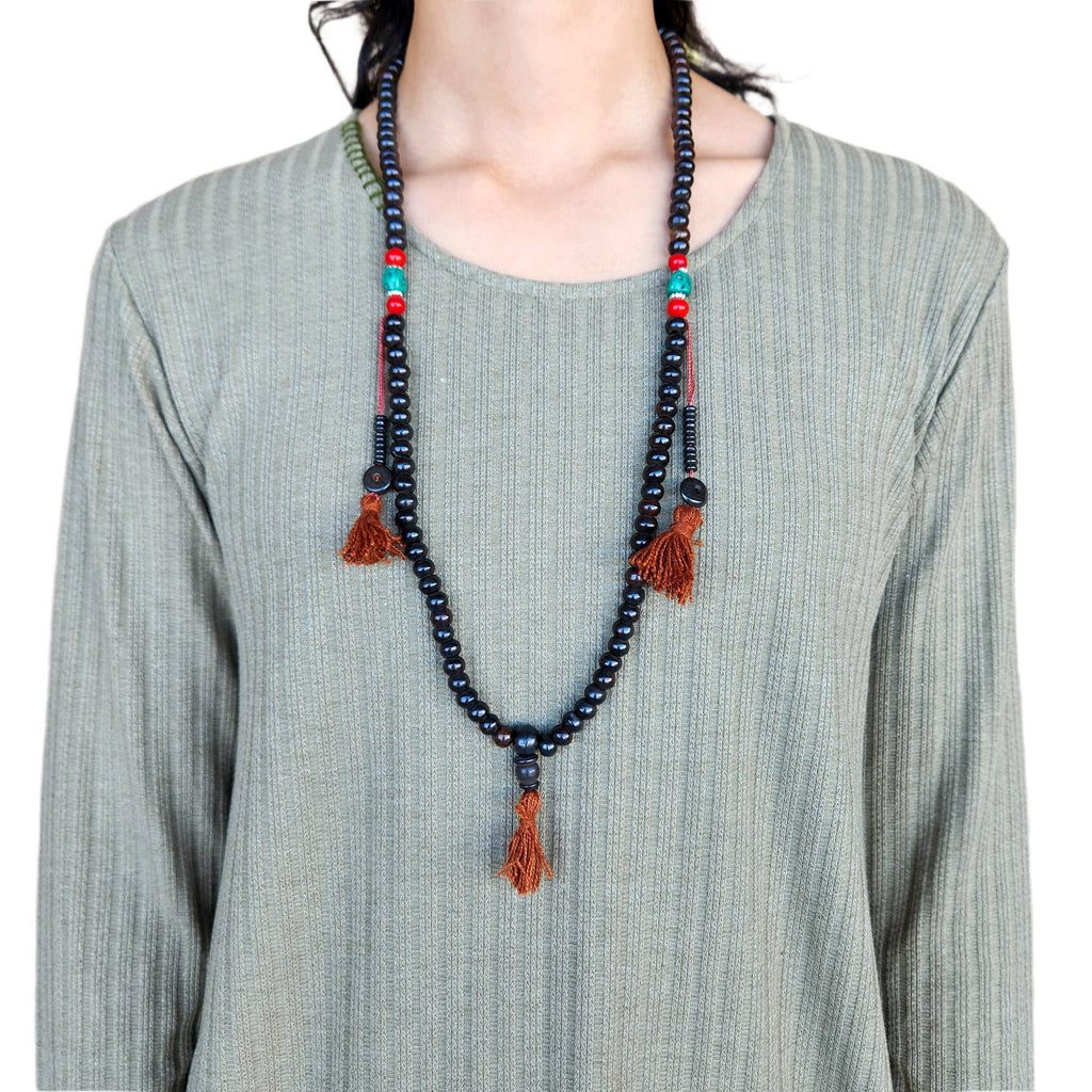 Bone Prayer Mala Beads With Counters