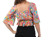 Abstract Patterned Crop Top