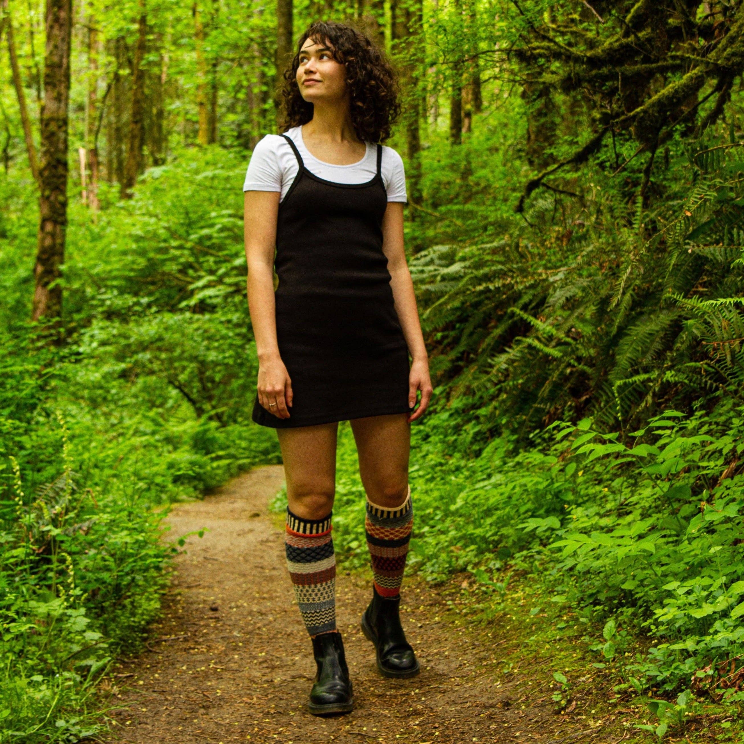 Nutmeg Knee Socks | USA Made Sustainable Mismatched Socks