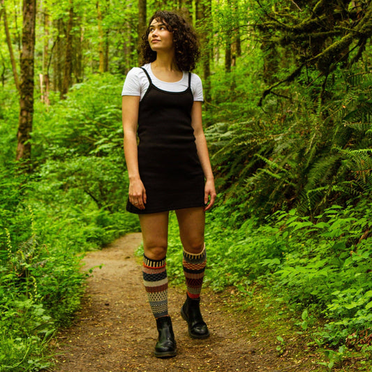 Nutmeg Knee Socks | USA Made Sustainable Mismatched Socks