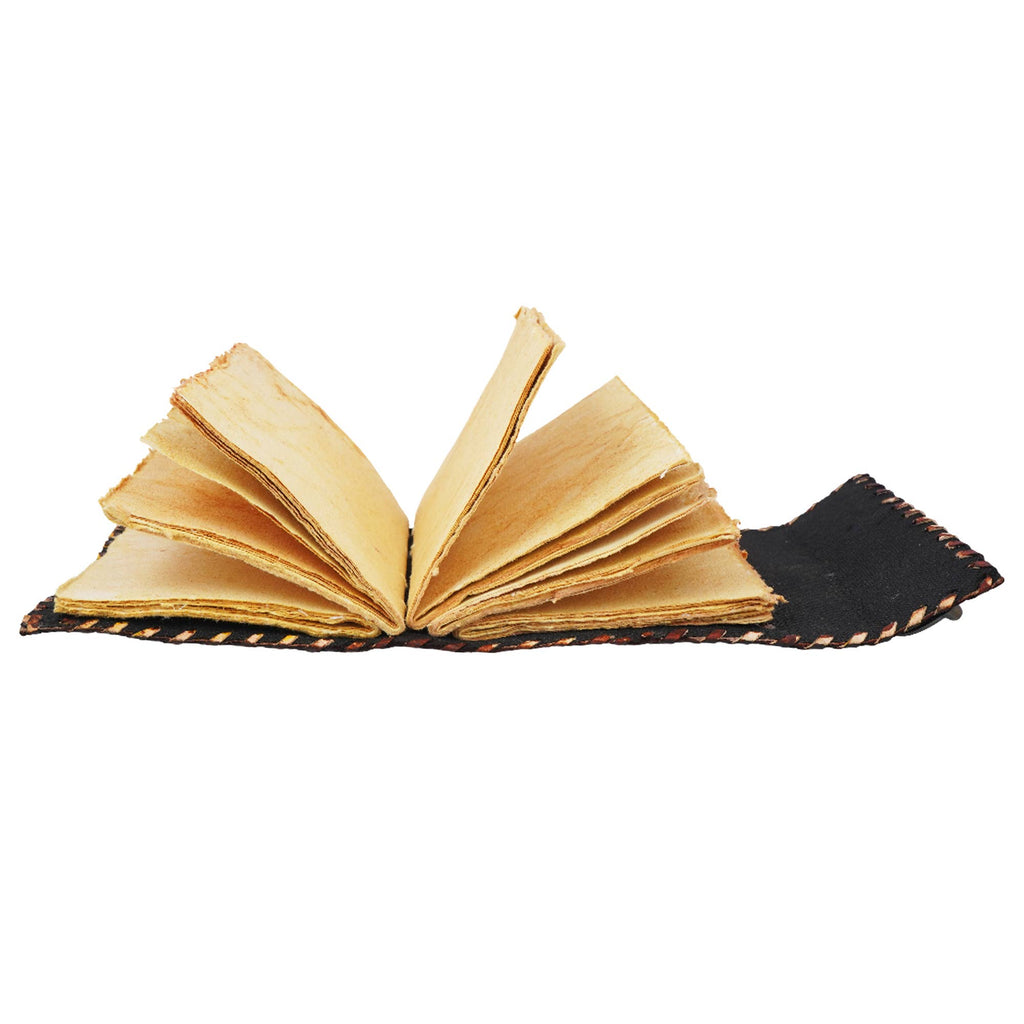 2 Tone Leather Embossed Journal with Tiger Eye Stone