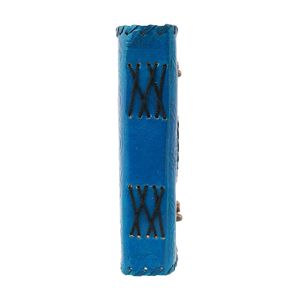Blue Leather Embossed Journal with Quartz stone