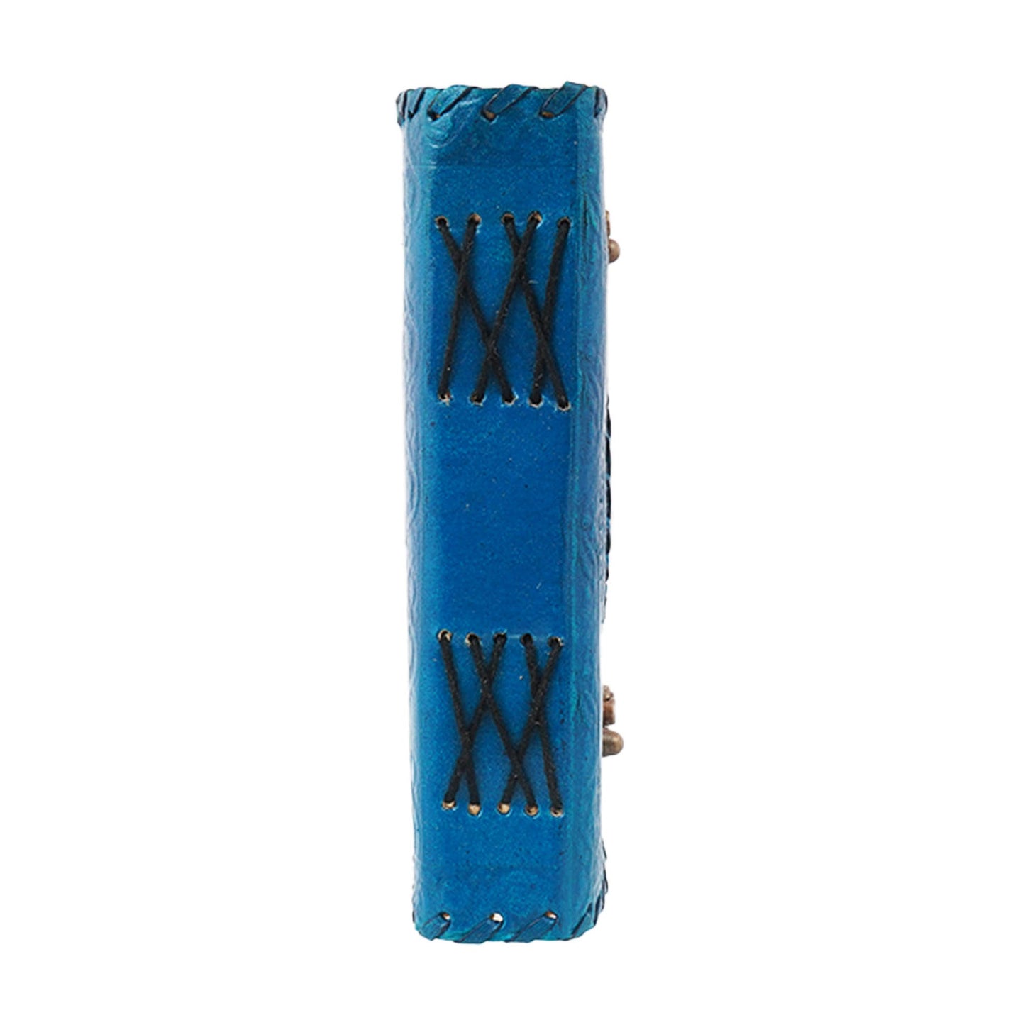 Blue Leather Embossed Journal with Quartz stone
