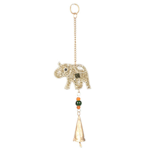 Mosaic Elephant Windchime With Bells