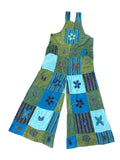 Blue Floral Overalls