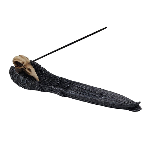 Raven Crow Skull Incense Burner