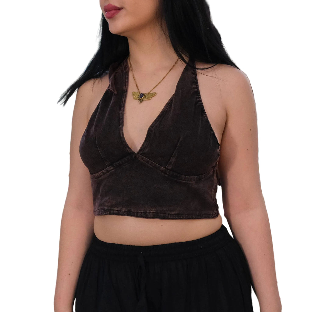 Boho Fairycore Reversible Cotton Embroidered Bralette