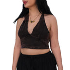 Boho Fairycore Reversible Cotton Embroidered Bralette