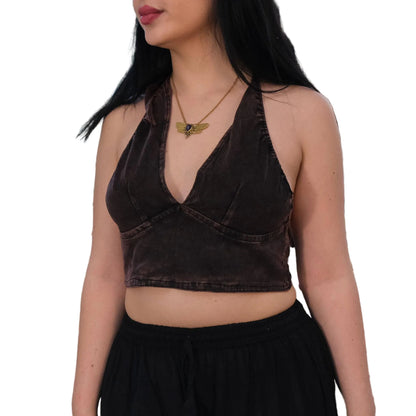 Boho Fairycore Reversible Cotton Embroidered Bralette