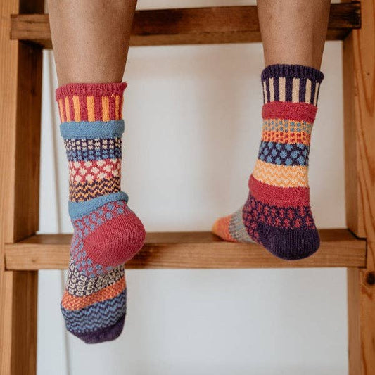 Sunny Crew Socks | USA Made Sustainable Mismatched Socks