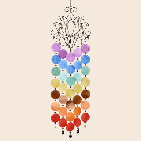 Capiz Teardrop Chakra Chime