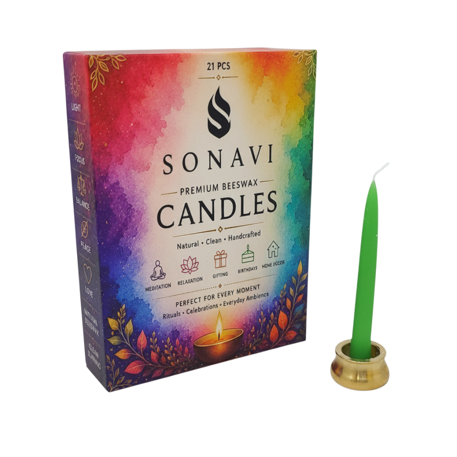 Sonavi Premium Assorted Beeswax Candles Set