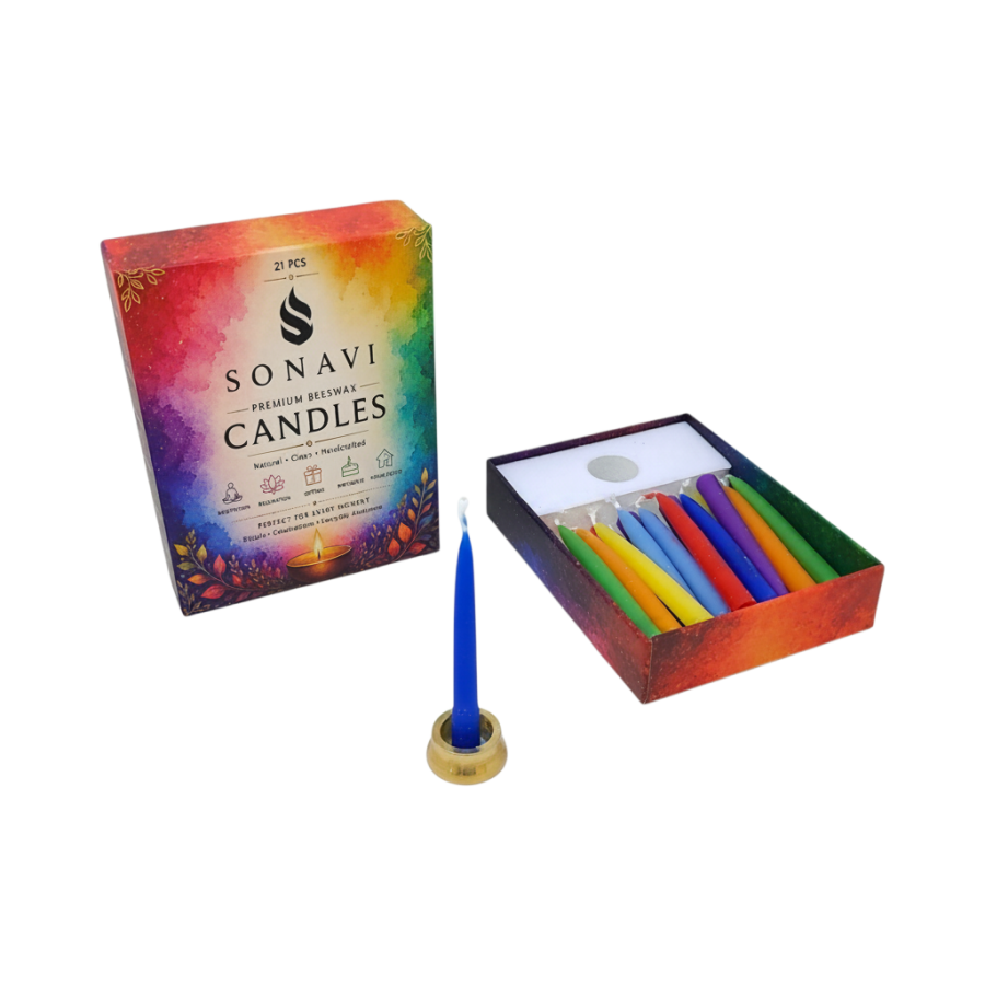 Sonavi Premium Assorted Beeswax Candles Set