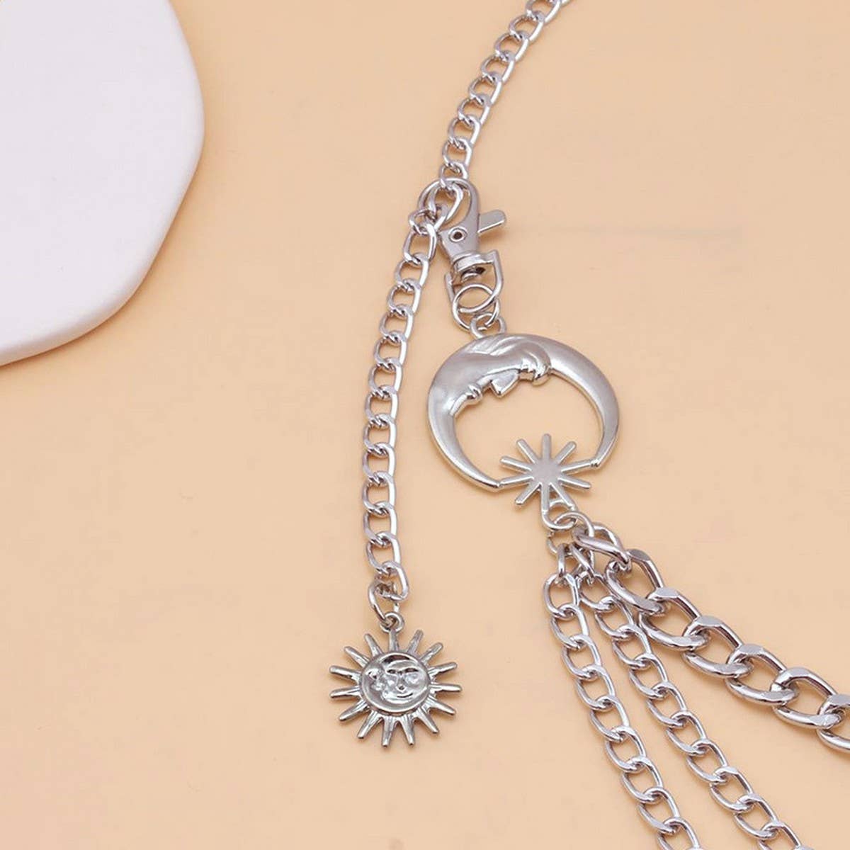 Layered Moon Chain Belt