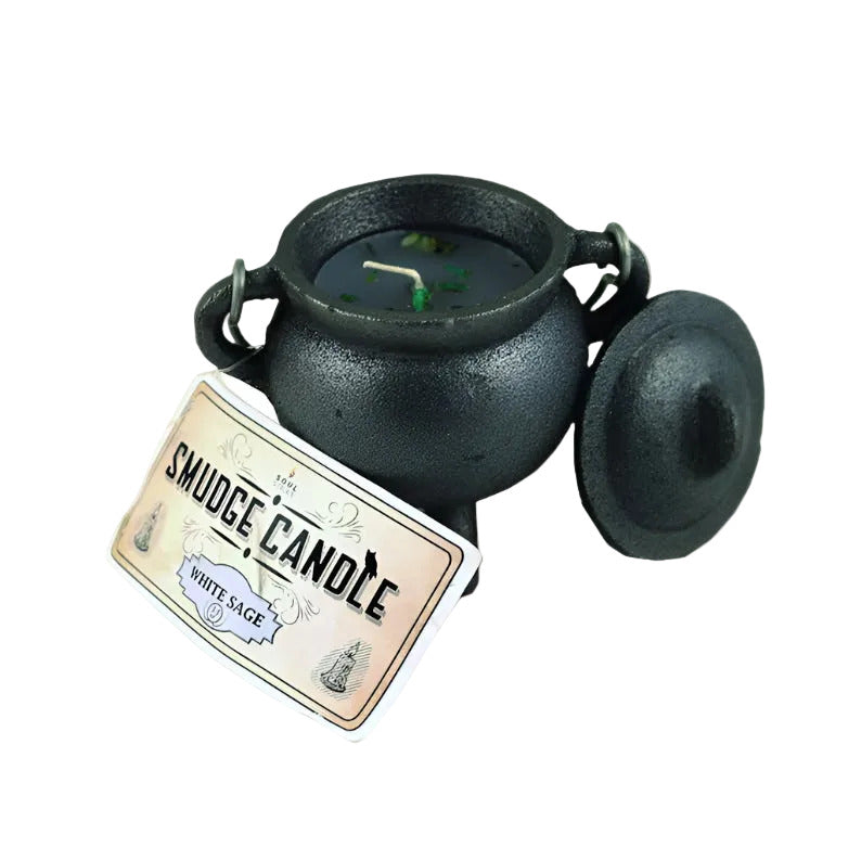 White Sage Cauldron Smudge Candle