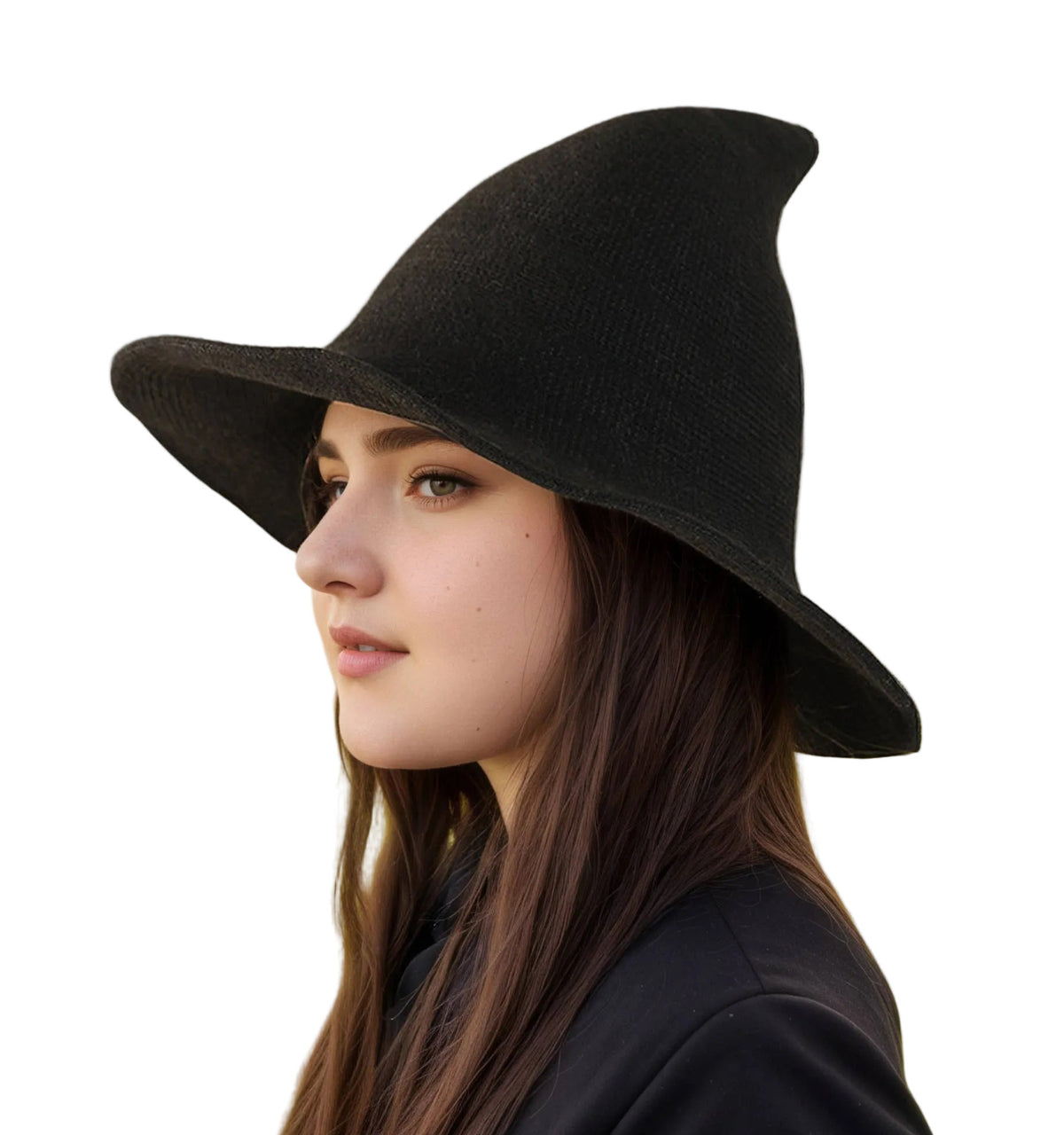 Black Knitted Witch Hat