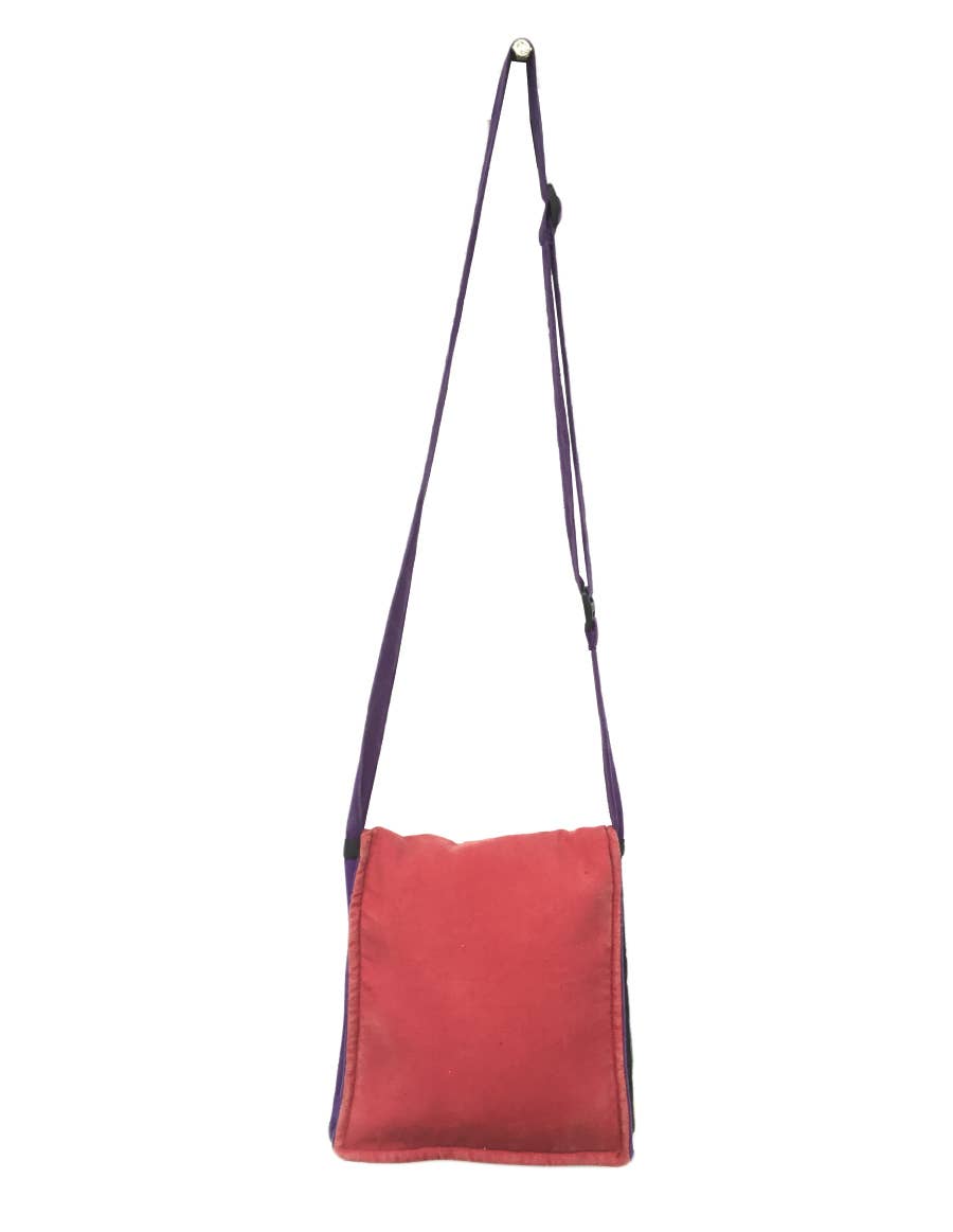Acid Rainbow Embroidered Cotton Messenger Bag