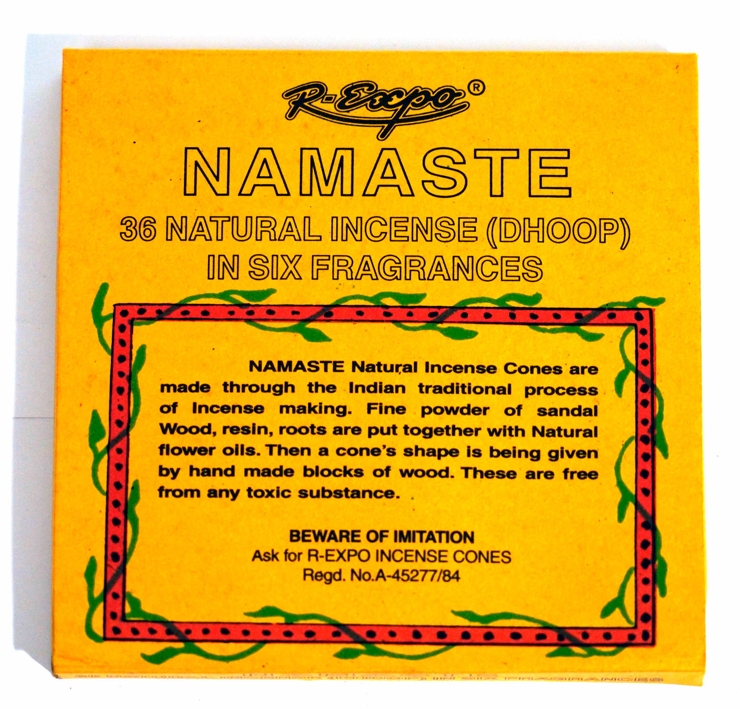 Namaste Incense Cone Gift Set – 36 Aromatic Cones, 6 Scents