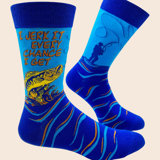 I Jerk It Every Chance I Get Men's Socks