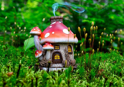Mushroom House Incense Cone Burner