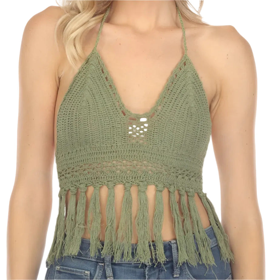 Funky Fringe Crochet Bralette