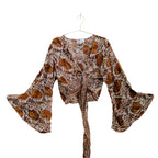 Tie Wrap Shirt with Gold Details