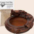 Ceramic Incense Holder Dragon Terra Cotta w/ Sand Bag
