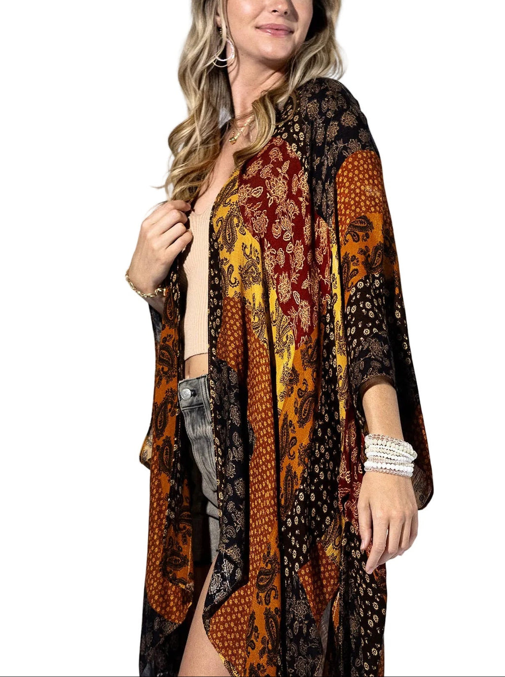 Patchwork Meadow Kimono