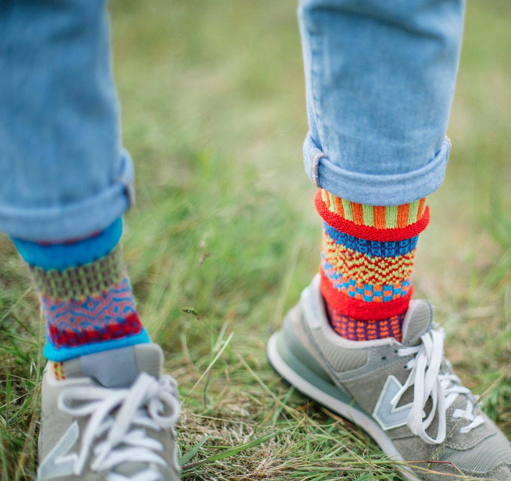 Cosmos Crew Socks | USA Made Sustainable Mismatched Socks