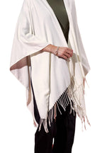 Solid Color Fringe Kimono