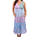 Sage & Sky Patchwork V-Neck Maxi Dress