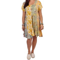 Short Summer Dress: Sunflower Petal Patch