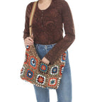 Crochet Granny Square Crossbody Bag