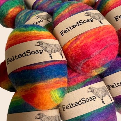 Felted Soap Rainbow