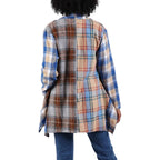 Soft Tone Plaid Cardigan: Flannel in Patchwork